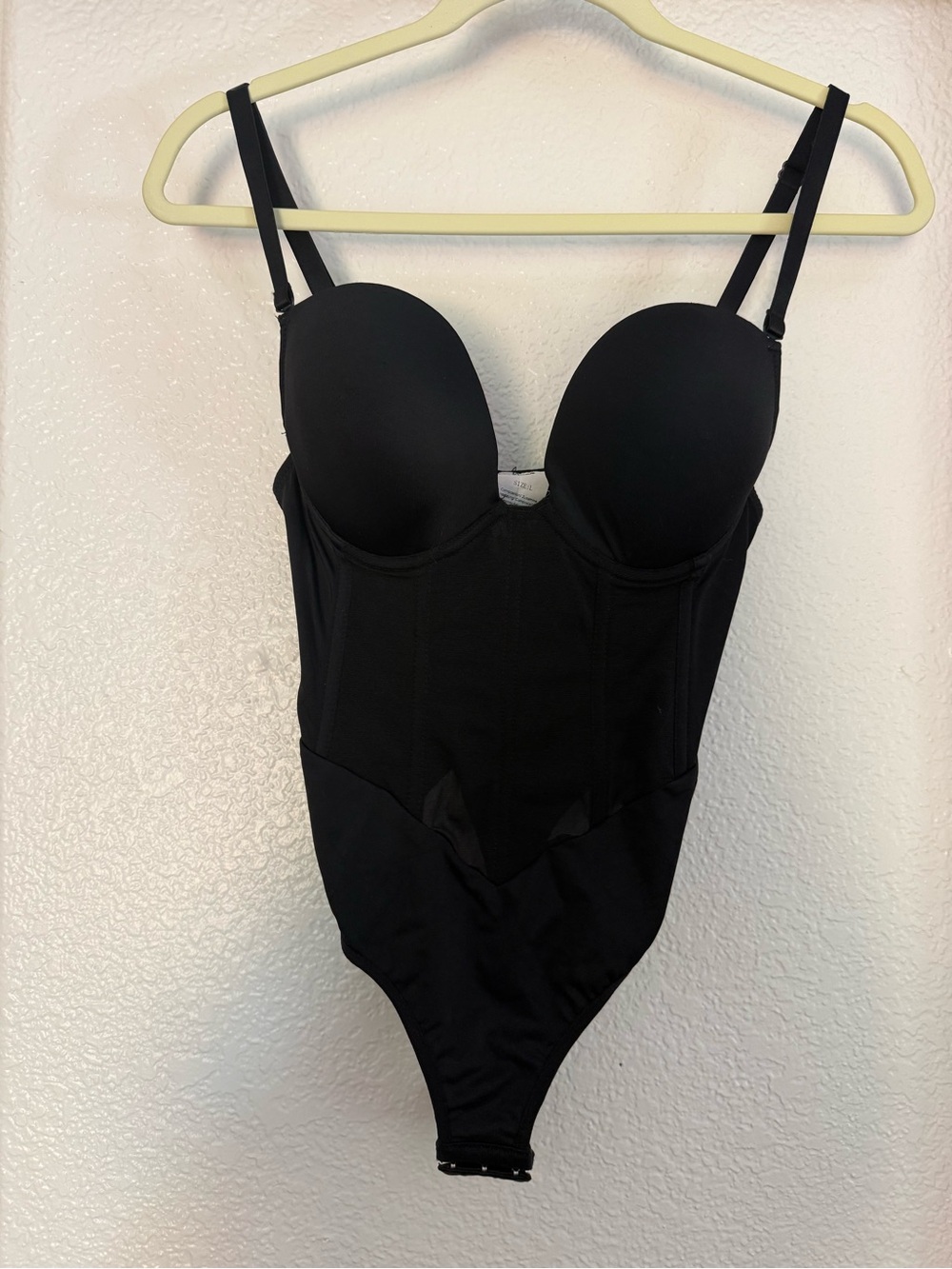 Black Longline Bustier Bodysuit